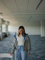 003 Grey LY Zip-Up Hoodie