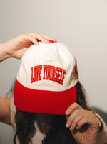 012 Red LY Unstructured Hat