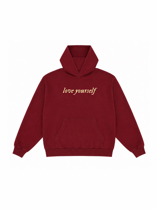 002 Dark Red LY Hoodie
