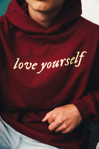 002 Dark Red LY Hoodie